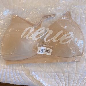 Aerie Real Sunnie Wireless Lightly Lined Bra 32DD nude